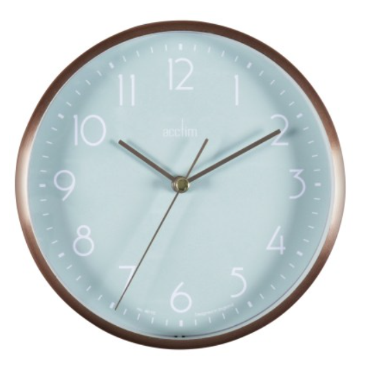 Acctim Ava 15cm Copper/Green Metal Clock