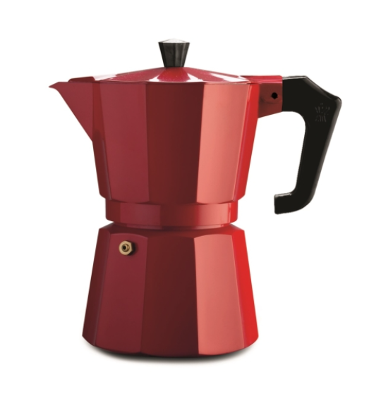 Pezzetti Italexpress Red Aluminium Coffee Maker 1 Cup