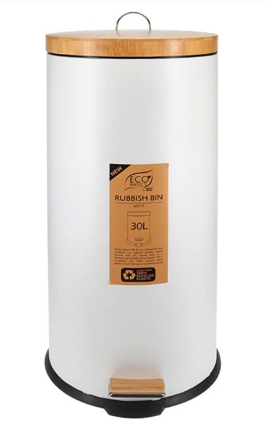 Eco Basics Rubbish Bin 30L White