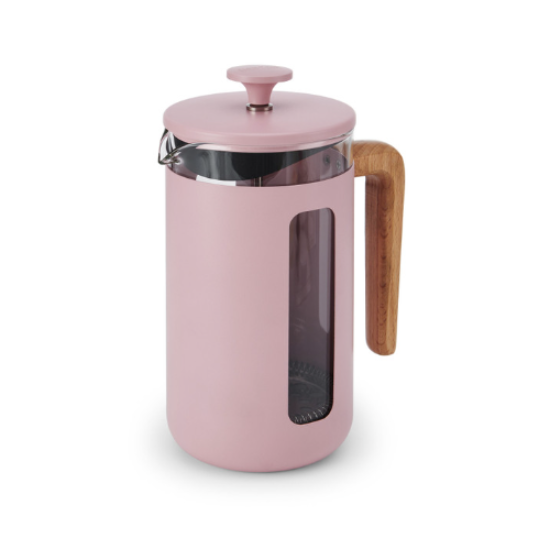LC Pisa Cafetiere 3 Cup Pink Wood Handle
