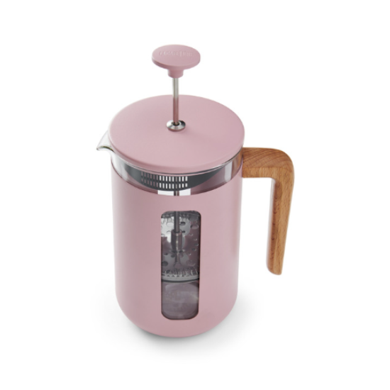 LC Pisa Cafetiere 3 Cup Pink Wood Handle