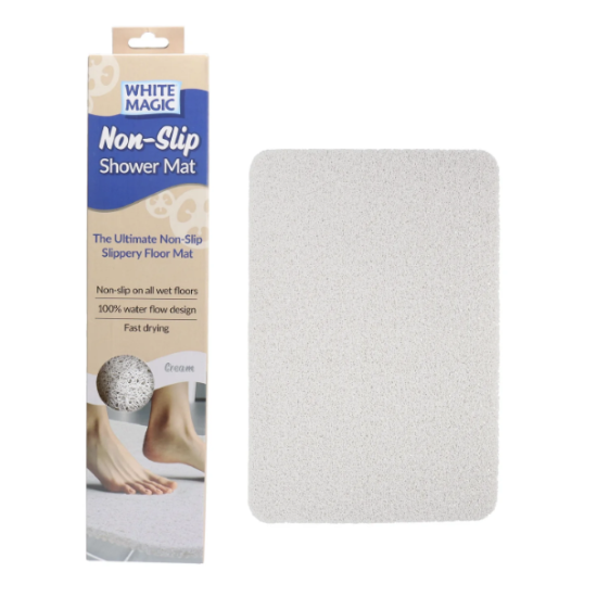 White Magic Non-Slip Shower Mat Regular