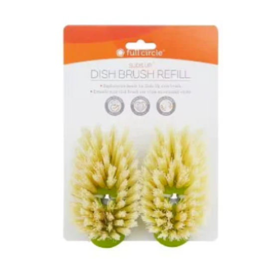 Suds Up Soap-Dispenser Dish Brush Green + 2 Refills