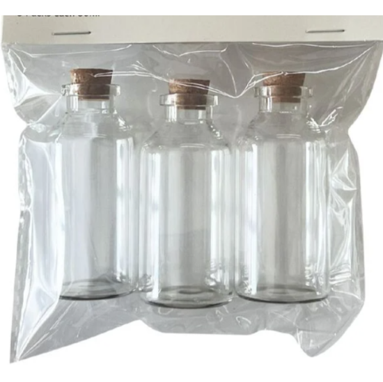 3 Pc Mini Glass Bottles 30ml WAS $2.50 NOW