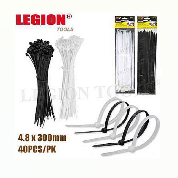 Cable Ties 4.8x300mm 40pcs/pk