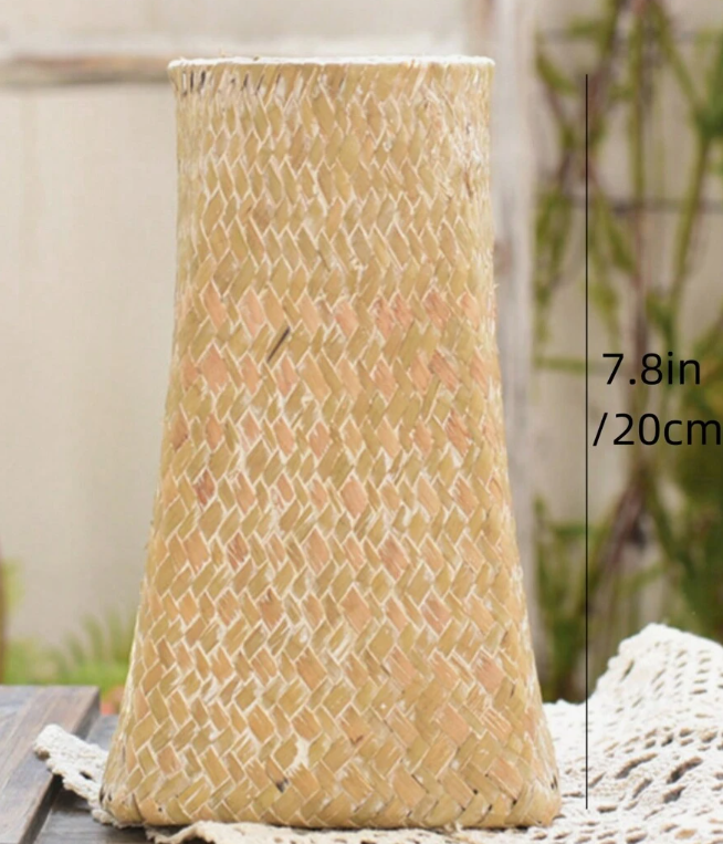 Rattan Straw Vase