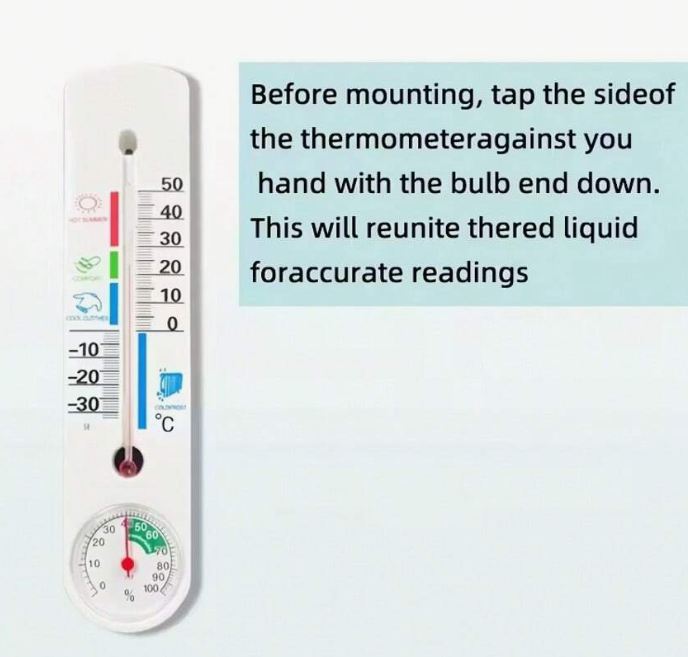 Wall Thermometer W Humidity Scale