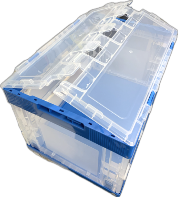 QS Collapsible Storage Crate Clear 650mm XL