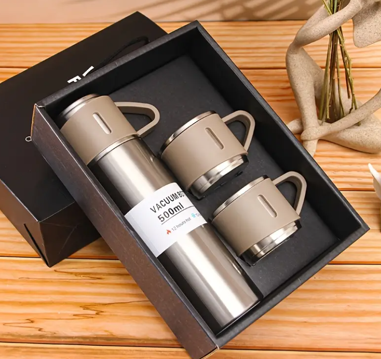 500ml Thermos W Cup Set