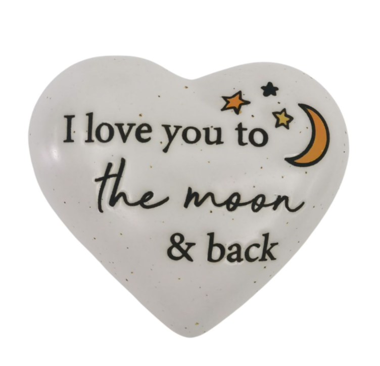 I love you Heart Stone White 8cm