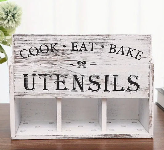 Wooden Utensil Holder