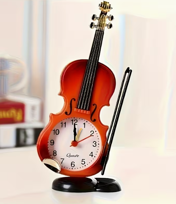 Violin Shaped Clock - Plastic