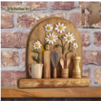 Wood Printed Wall Decor Daisy