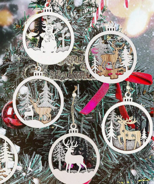Wooden Tree Decorations