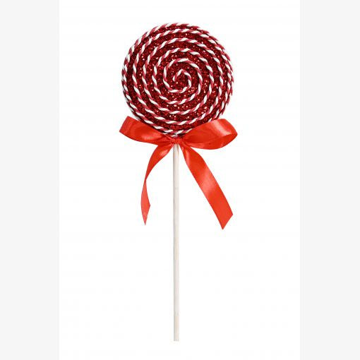Red Candycane Lollipop Pick 27cm