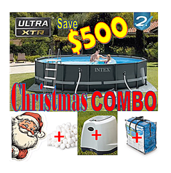 "Christmas Combo Deal - INTEX 16'x48" POOL SET + ACCESSORIES