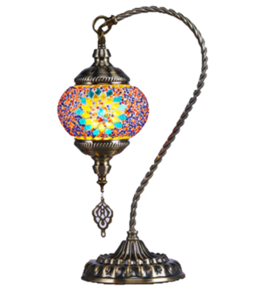Turkish Mosaic Electric Lamp Swan Neck-11