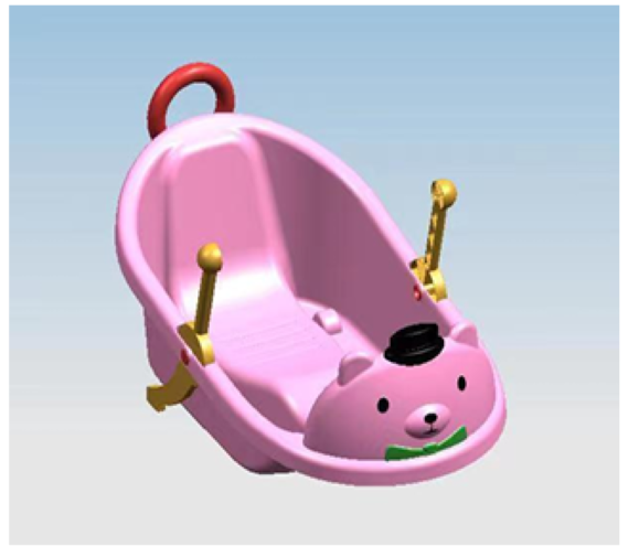 Snow sled Benny Bear W Wheels Sled Pink