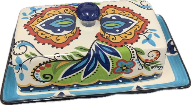 Hand Painted Butter Dish