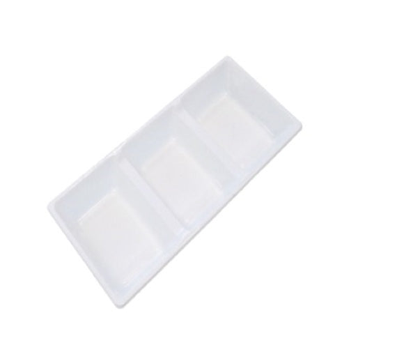 Surv Plastc White 30cm Oblong/Rect Serving Tray 3pk