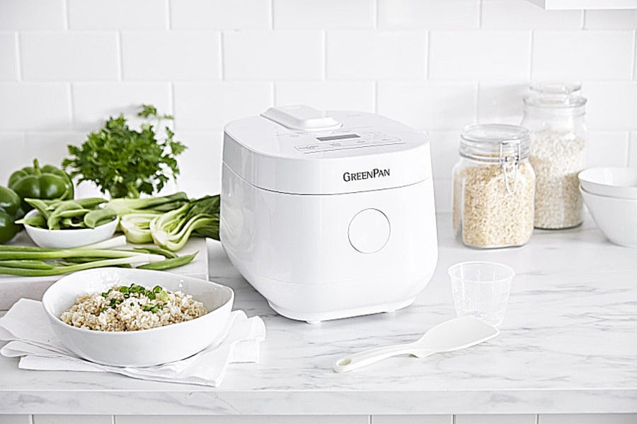 GreenPan Rice Cooker White 2L/8 cups - PFAS Free