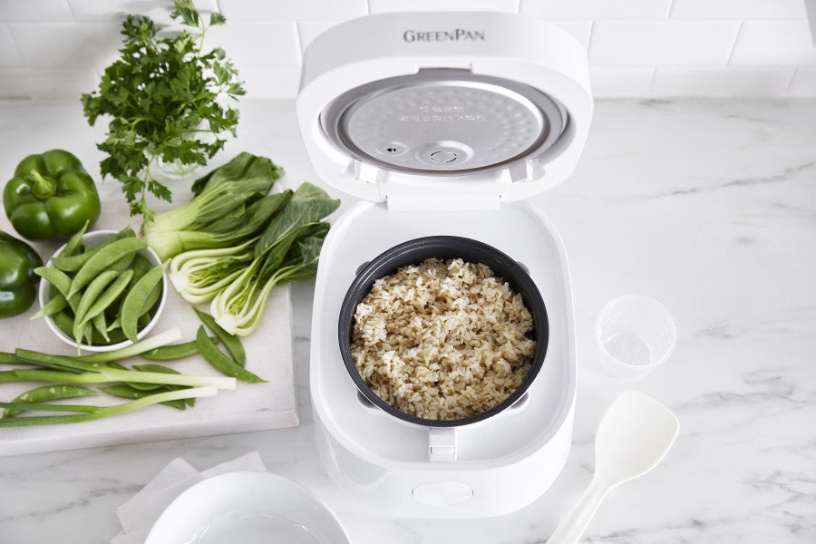 GreenPan Rice Cooker White 2L/8 cups - PFAS Free