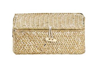 Seagrass Rectangle Box W Lid - Single Assorted Sizes