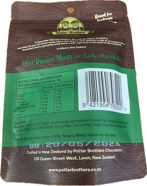 Potter Brother Chocolate Selection - Single Bags