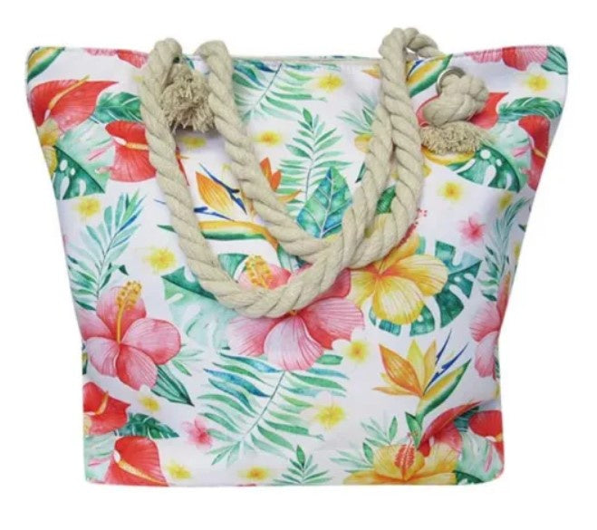 Rope Tote Bag Hibiscus