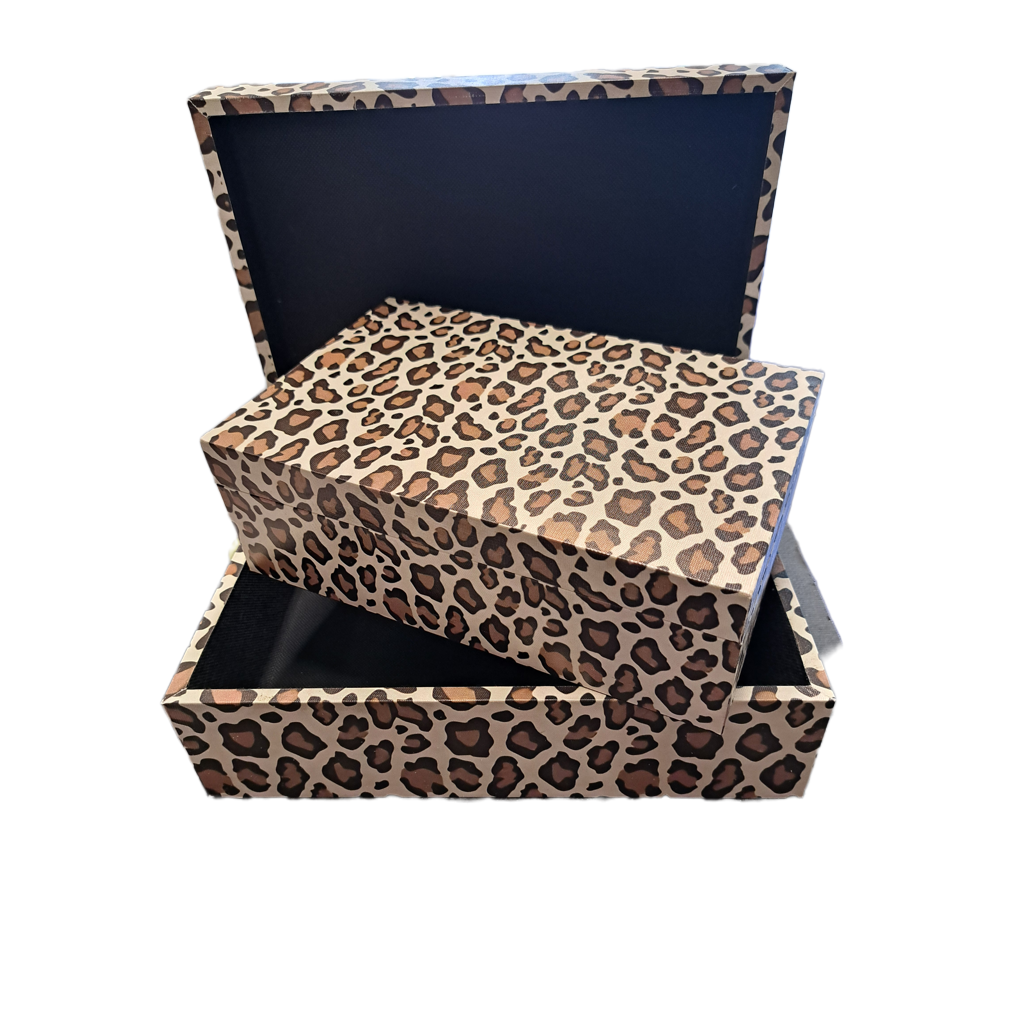 Leopard Print Box Set Of 2