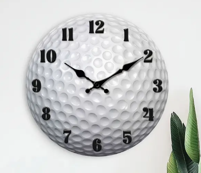 Golf Clock 25.5cm