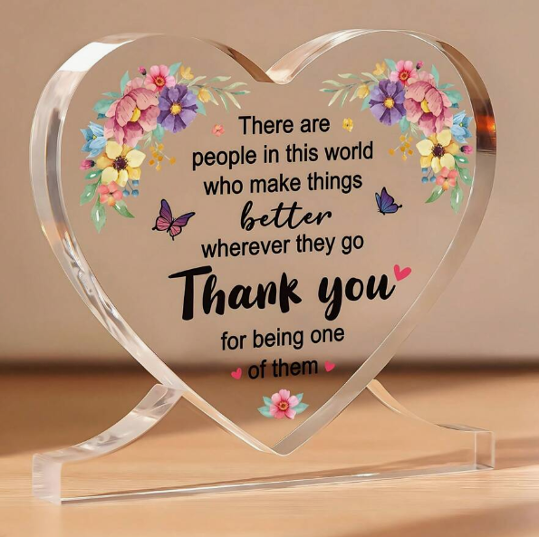 Acrylic Heart Ornament Printed