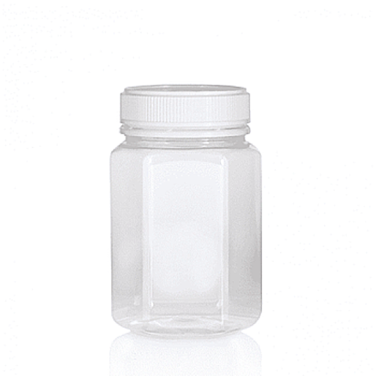 Jar PET Hex 800ml/1kg Tall W White Lid