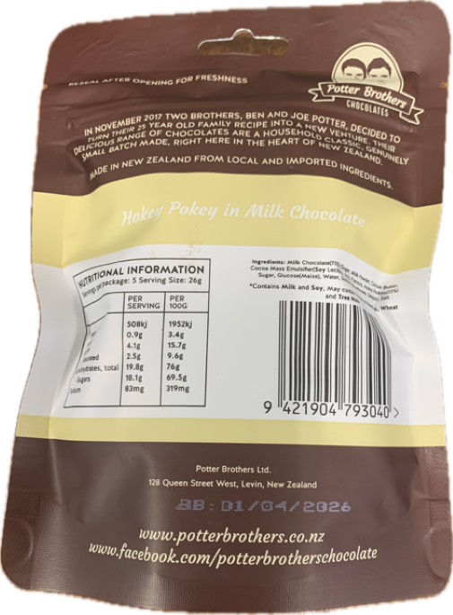 Potter Brother Chocolate Selection - Single Bags