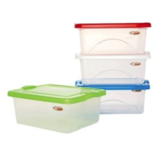 Taurus Clearview Storage Bin 20L W Lime Lid