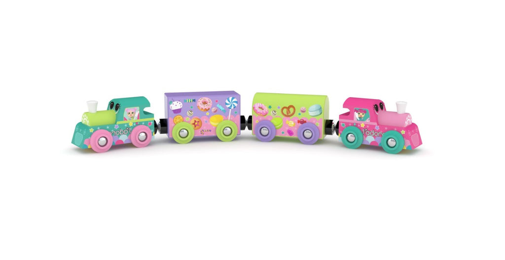 J'adore Wooden Vehicles Tube Set of 4