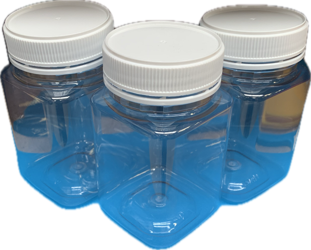 Jar PET Square 500gm/400ml Box of 160 W 60mm Cap