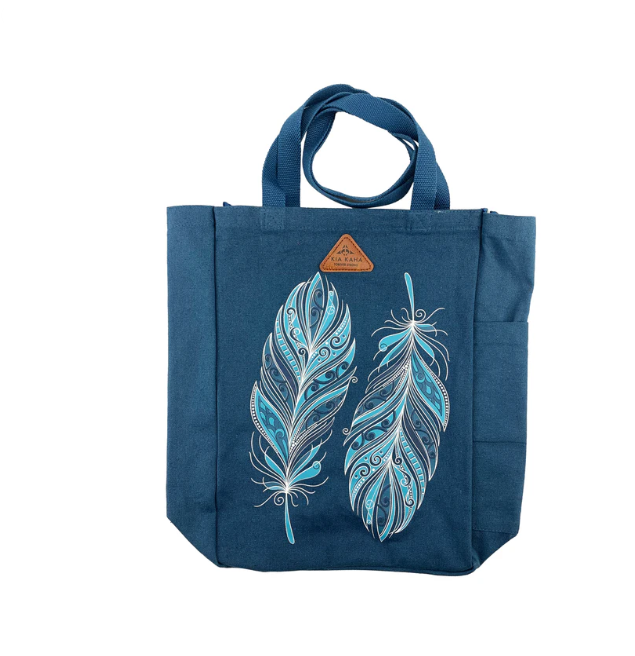 Kia Kaha Feather Canvas Bag