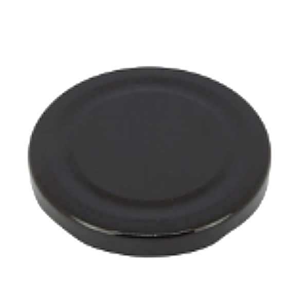 Metal Twist Cap Black for Jar Glass Round Clear