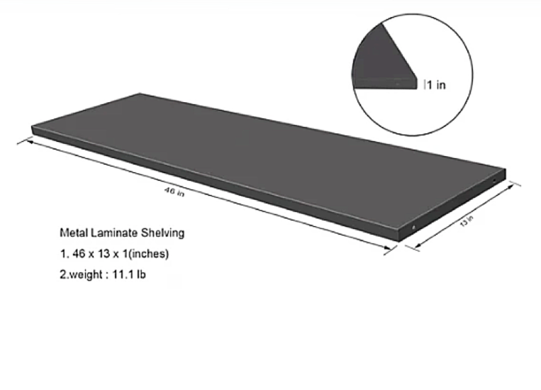 Horti Cubic Metal Shelf Black 116cm x 33cm