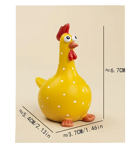 Resin Polka Dot Chicken