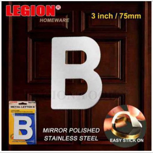 Stainless Steel Letter B