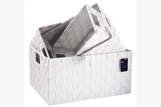 Basket N/Woven 4pce Set