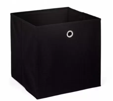 Fabric Box Poly Black 36x36x36cm