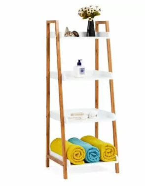 Bamboo 4 Tier A Frame Tray Shelf