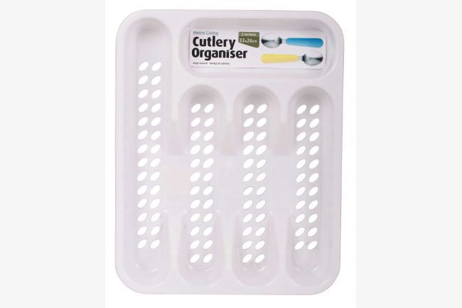 Cutlery Tray, Plastic,33(L)x26(W)x4.5(H)