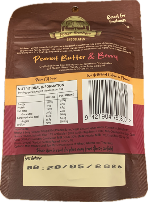 Potter Brother Chocolate Selection - Single Bags