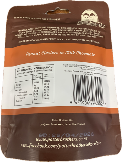 Potter Brother Chocolate Selection - Single Bags
