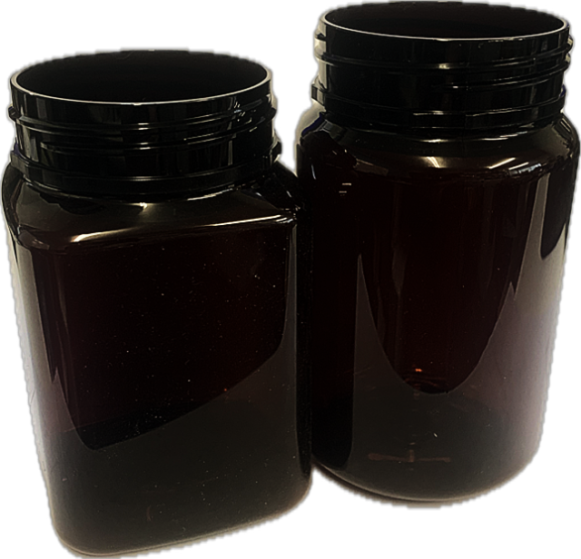 Box of 115 x PET Jars W NO LIDS