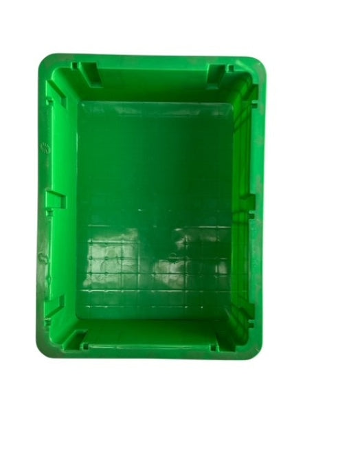 QS Plastic Storage Bin Nestable Stackable 400mm Green